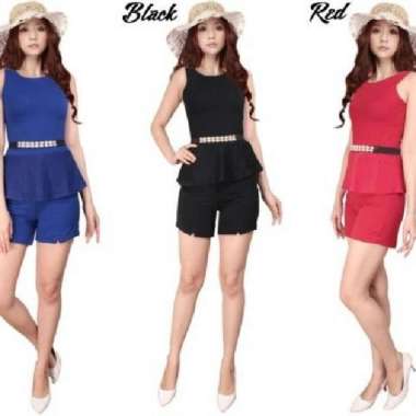 357 Stelan Baju Santai/Dress Santai/Dress Simple/Baju Korea Merah