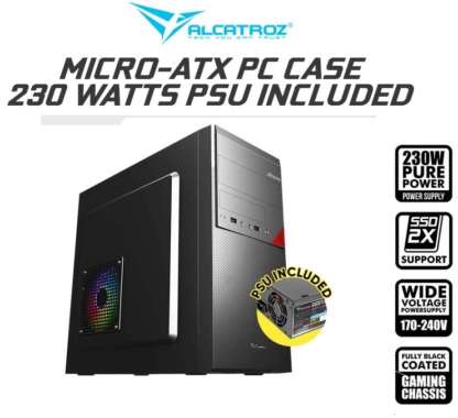Alcatroz Azzura Neo 3 Micro-ATX PC Case Merah