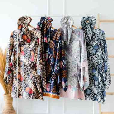ONESET KAFTAN ROK LILIT ATASAN LENGAN KALONG KAFTAN LEBARAN KONDANGAN BATIK MODERN SETELAN KAFTAN JU