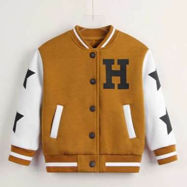 Jaket Anak Original Terbaru Model Varsity Unisex Laki Laki Perempuan Size 2 4 6 8 10 12 14 16 Bahan
