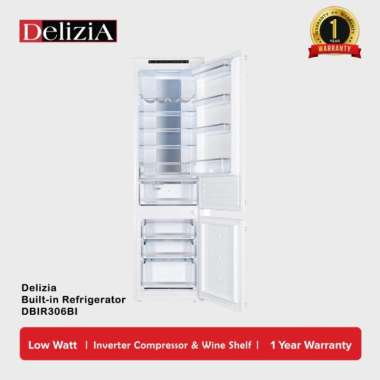 Kulkas 2 Pintu Delizia Built-in Refrigerator DBIR306BI