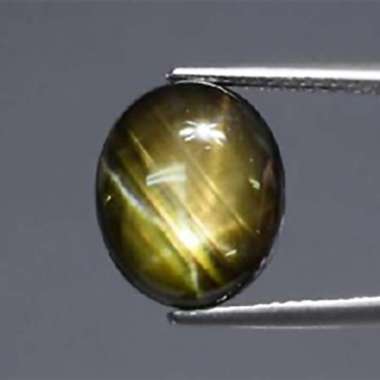 SS-249 Batu Permata Black Star Sapphire 12 Rays Safir Hitam Bintang 12 Sinar 6.81 Ct. Bersertifikat