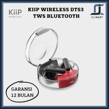 KIIP WIRELESS DTS3 TWS BLUETOOTH HEADSET HEADPHONE EARPHONE EARBUDS Hitam