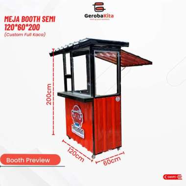 Gerobakita Booth Semi Container Custom Kaca