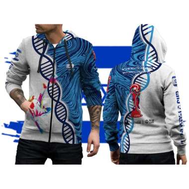 BONANJA-Jaket Sweater Hoodie Israel 3D Fullprint Terbaru dan Termurah Art 3 ZIPPER (RESLETING) XL