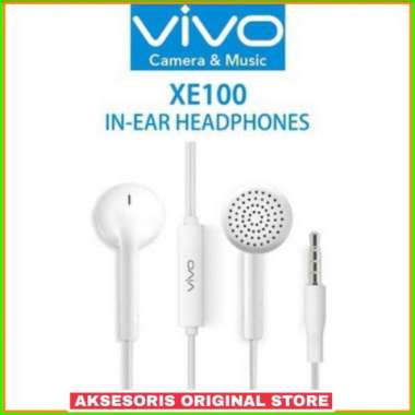 HEADSET EARPHONE VIVO ORI Y12 Y12I Y20 Y20S Y91C ORIGINAL 100% - AR4 Putih