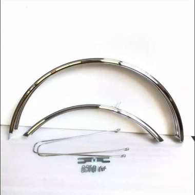 SPAKBOR SET FENDER SEPEDA MTB / CTB 26 INCH CHROME IMPORT TAIWAN