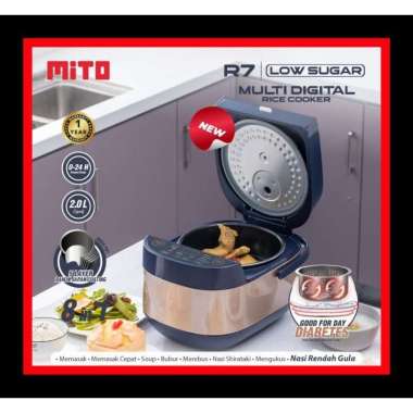 MITO RICE COOKER DIGITAL LOW CARBO R7 / LOW SUGAR R7 8 IN 1 TERBARU GARANSI RESMI