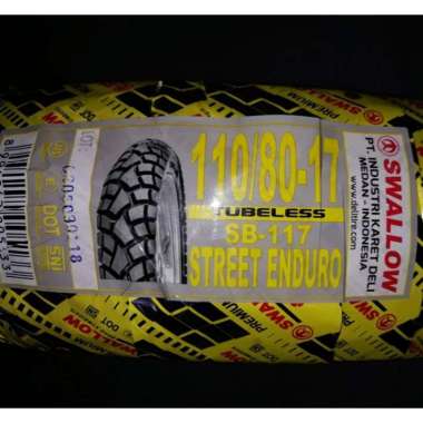 Paketan Ban SWALLOW 110/80-17 & 140/70-17 SB-117 SB117 STREET ENDURO TUBELESS