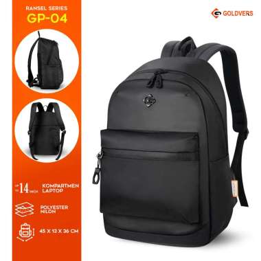 GOLDVERS Tas Ransel Pria Wanita Anti Air Muat Laptop 14 inch Produk Original GP04