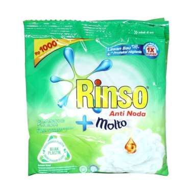 Promo Harga Rinso Anti Noda Deterjen Bubuk + Molto Classic Fresh 44 gr - Blibli