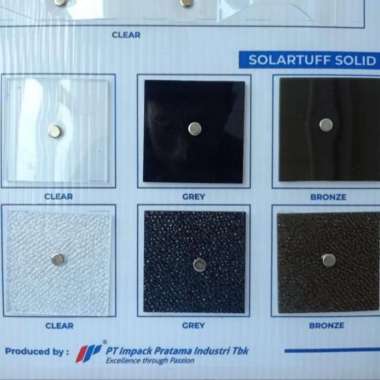 1.2 MM x 1.1 M / SOLARFLAT Atap Polykabonat Solid Plain Bronze Meter