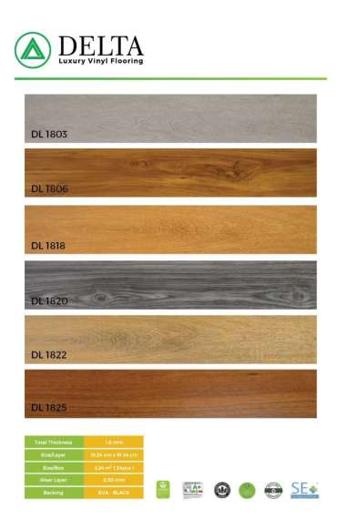 Vinyl Lantai Plank Motif Kayu-Delta Vinyl Plank-Lantai Vinyl Plank Delta