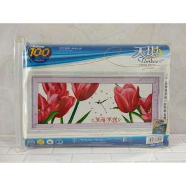Paket Sulam Kristik Jam Cross Stitch TIMKEE-70148 Bunga Tulip