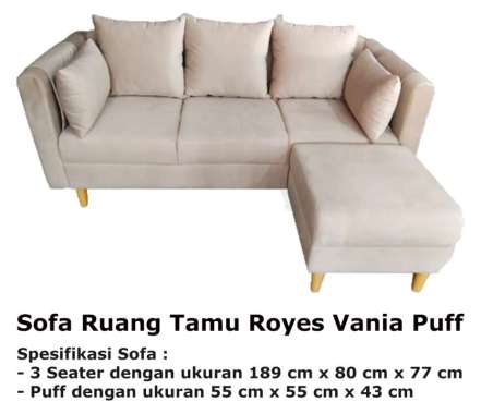 Sofa Ruang Tamu Royes Vania Puff Kota Pekanbaru
