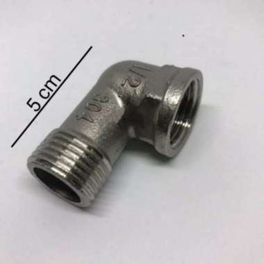 Elbow drat luar dalam 1/2 inch nepel knee luar dalam stainless