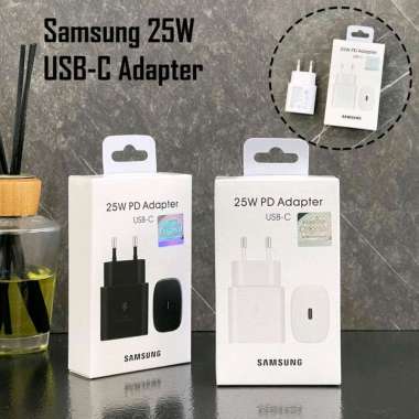 Charger (Batok + Kabel) HP Samsung USB C Original Putih