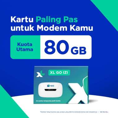 Kartu Perdana XL GO - Khusus Perangkat MiFi (Modem Portable WiFi) - 80GB