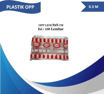 100 Lembar - OPP Roti Opp Lem uk 8x8 9x9 10x10 11x11 12x12 13x13 14x14 15x15 16x16 - OEM OPP LEM 15x