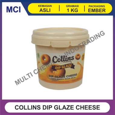 COLLINS DIP GLAZE 1 KG - TOPPING DONAT PISANG NUGGET - CHEESE KEJU