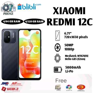 XIAOMI REDMI 12C 4/64GB|4/128GB GARANSI RESMI XIAOMI INDONESIA 4/128GB Blue