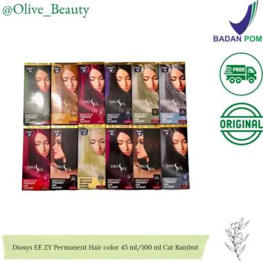 Diosys EE ZY Permanent Hair color 45 ml/100 ml Cat Rambut 100 ml Dark Brown