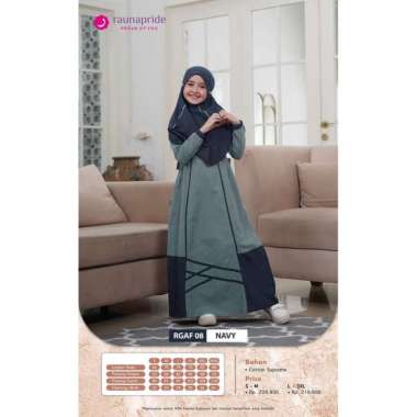 Rauna Sarimbit Keluarga / SR-08 Navy/ Fashion Muslim Gamis Anak L