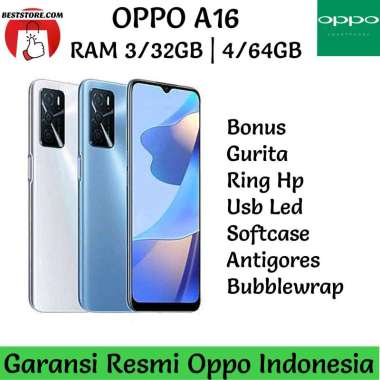 OPPO A16 3/32GB | 4/64GB GARANSI RESMI RAM 4/64GB biru
