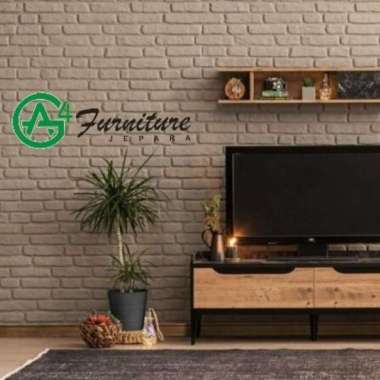 Meja Tv Modern Minimalis jhon - Kayu Jati