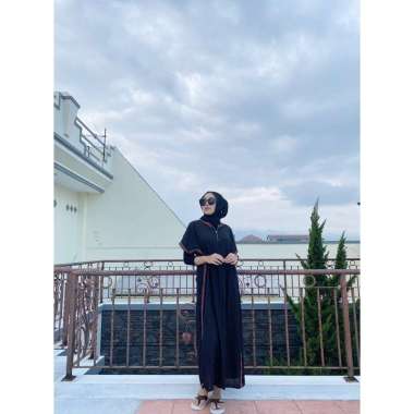 Long Daster Polos Daster Viral Rayon Premium Gc Black