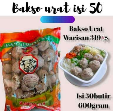 Baso urat warisan isi 50 / Bakso Daging Sapi Warisan 319 Urat 50 / Baso Sapi Urat Warisan isi 50 But