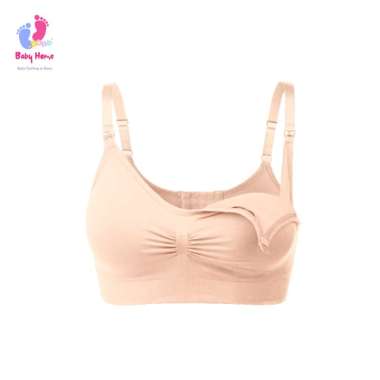 Bra Menyusui Jumbo Kancing Depan Tanpa Kawat Bh Menyusui Bahan Katun L(36-38)80-85A-E Kulit