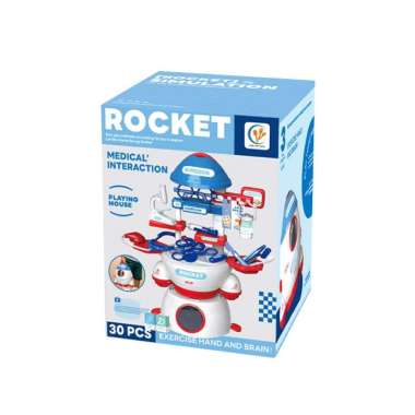 OEM ONE-M323 Mainan Masak Masakan Anak Pretend Play Set Motif Rocket / Mainan Edukasi Kitchen Set Ki