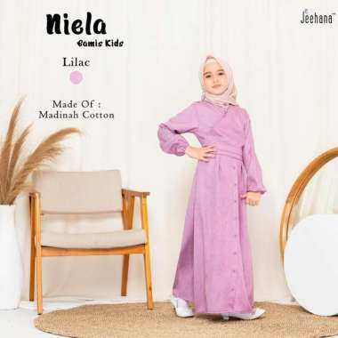 Gamis Niela Kids / Pakaian Sarimbit Dan Couple Nielan / Jeehana S Lilac