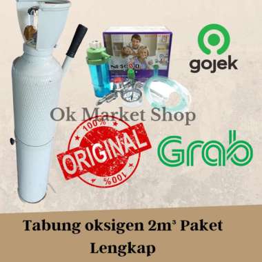 Tabung Oksigen 2M3 - 2 Kubik Lengkap ( Sudah Termasuk Isi)