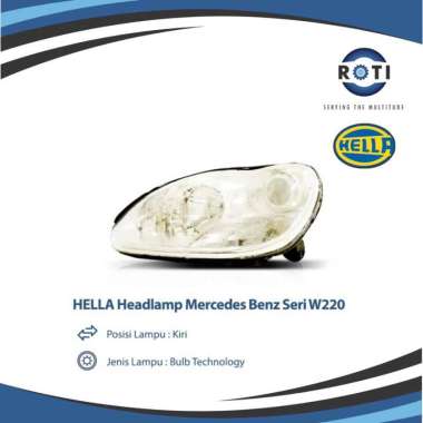 HELLA HEADLAMP MERCEDES BENZ SERI W220 (KIRI) HALOGEN 1LL354215-111 Clear