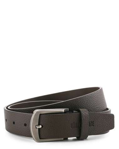 Urban State - Rounded Classic Pin Buckle Top Grain Leather Belt - Brown 120 cm