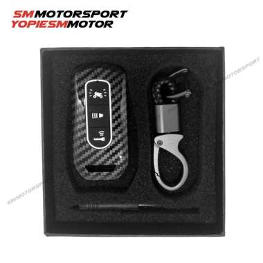 Cover Remote Kunci Smart Key Motor Honda Keyless Motif Carbon Vario Scoopy Beat
