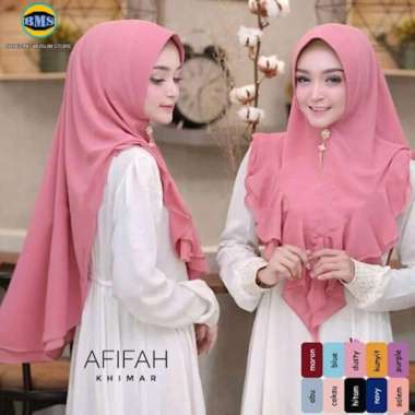 KHIMAR JILBAB AFIFAH REMPEL HIJAB SYARI KHIMAR/ HIJAB INSTAN DUSTY