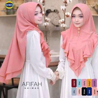 KHIMAR JILBAB AFIFAH REMPEL HIJAB SYARI KHIMAR/ HIJAB INSTAN SALEM