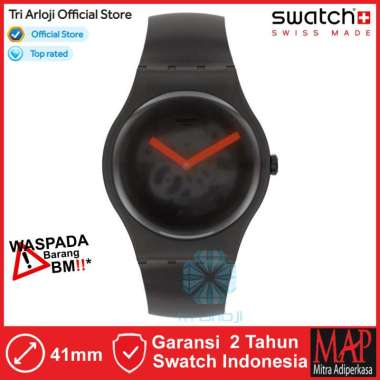 SWATCH SUOB183 Original Swatch BLACK BLUR Jam Tangan Pria Analog Original Swiss Made