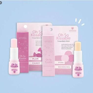 EMINA OH KISSABLE TINT BALM/ LIP BALM/ TERMURAH/ ORIGINAL 100% PINK BONBONS