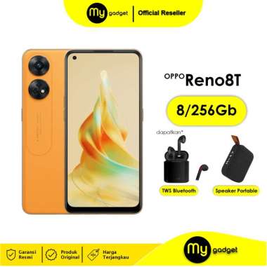 OPPO Reno 8T 8/256Gb Garansi Resmi OPPO Indonesia Bundle TWS Orange