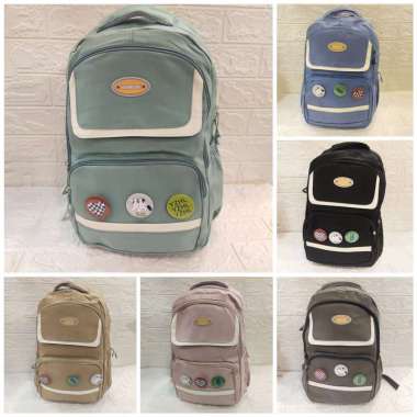 TAS RANSEL SD SMP SMA CLOUD LOVE 43x29x13cm FREE PIN//RANSEL BACKPACK Hijau1