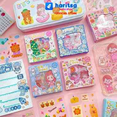 Stiker Box Kecil Isi 100 Pcs - Stiker Lucu Motif Random | Stiker Waterproof Anti Air