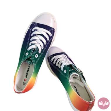 Airwalk Shoes Sepatu Airwalk Sepatu Sneakers Sepatu Airwalk Original 100% Blue Biru Rainbow 39