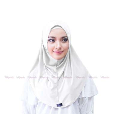 Hijab Instan Short Syria Fashion Kerudung Jilbab Sport Pendek Anti Gerah Nyaman Dipakai putih tulang