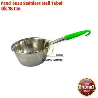 Panci Susu Milk Pot 18 Cm Stainless Stell Murah Tebal / Promo Panci Su Hijau