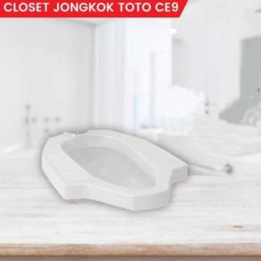 CLOSET JONGKOK TOTO CE9 KOMPLIT SET PUSH VALVE/KLOSET JONGKOK FLUSH BODY ONLY