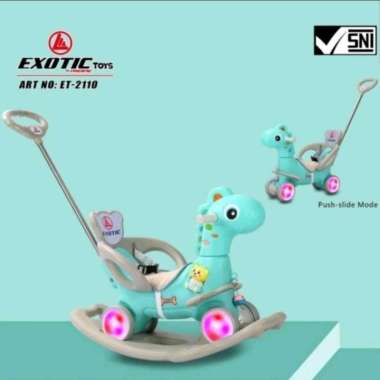 Mainan Anak Exotic ET-2110 Dino Ride On 3in1 Kuda Kudaan ET2110 ET 2110 Hijau
